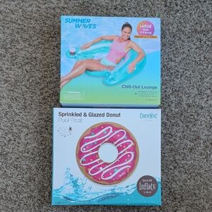 New Coconuts by Matisse Pink Donut Pool Float And Summer Waves Lounge